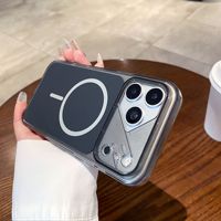 Coque transparente magnétique mate avec grande fenêtre anti-chute compatible iPhone 17 PRO MAX