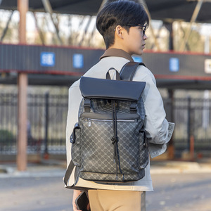 Bolso de hombro informal, moderno, <span class=keywords><strong>mochila</strong></span> de viaje, de mezclilla, poliéster, colores contrastantes, gran capacidad, <span class=keywords><strong>mochila</strong></span> escolar para estudiantes, para ir al trabajo, negocios - Product Image 2