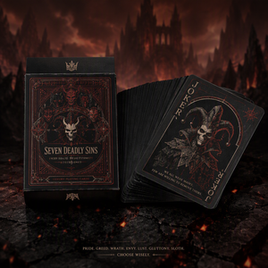 Jeu <span class=keywords><strong>de</strong></span> cartes à thème Halloween <span class=keywords><strong>de</strong></span> qualité artistique <span class=keywords><strong>avec</strong></span> design couleur intégrale (schemes <span class=keywords><strong>de</strong></span> couleurs noir et or ou « <span class=keywords><strong>Lune</strong></span> Sanglante ») - Product Image 2