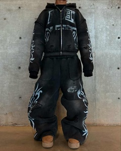 طقم بناطيل رياضية وهوديز بغسيل مبطن بطباعة حمضية بسوستة وغسول بهودي حسب الطلب - Product Image 2