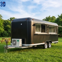 Chariot de restauration mobile pour hot-dogs, vente de boissons, remorque alimentaire, restaurant, café, camion de restauration avec équipement de cuisine complet personnalisé