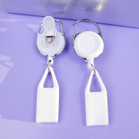 Support de briquet rétractable en ABS le plus vendu en gros, porte-clés, clip porte-badge, attache de sécurité pour briquet