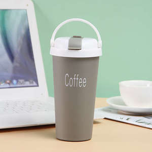Vaso Térmico Moderno de Acero Inoxidable con Pajita, Capacidad de 450 ml, Antiderrames, para Viajes - Product Image 4
