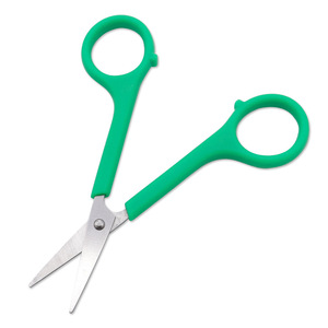 Lu Ban's Work Household Gauze Scissors Stainless Steel Straight Tip Green For Home Use - Product Image 1