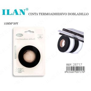 เทปเย็บริมผ้าแบบสองหน้า Ilan ขนาด 15 มม. ยาว 20 หลา สำหรับงานเย็บผ้า - Product Image 3