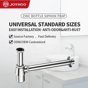 Joyhoo Siphon à bouteille en alliage de zinc chromé durable de 12 <span class=keywords><strong>cm</strong></span> (G 1 1/4) pour hôtel - Product Image 2