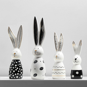 Easter Bunny Decorations Easter Holiday Decorations Living <b>Room</b> Wine <b>Cooler</b> TV Stand Desktop Cartoon Art Resin Decorations - Product Image 4