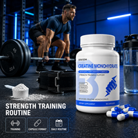 Créatine monohydrate ODM, supplément nutritionnel pré-entraînement, récupération musculaire, nutrition sportive, capsules de créatine monohydrate