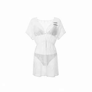 Cubrebikini ajustable con estampado floral en forma de abanico - Product Image 2