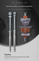 Ancrages muraux en acier au carbone à enfoncer, filetage M8, vis à enfoncer en acier galvanisé anti-corrosion pour la construction