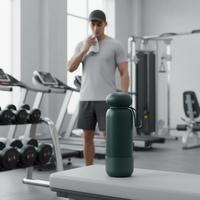 Bouteille d'eau en métal YEWAY à double paroi, isolée sous vide, thermos anti-fuite, réutilisable, accessoires de sport et de gym