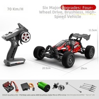 Радиоуправляемая машинка-багги 4WD с бесщеточным двигателем, 70 км/ч, масштаб 1:16, внедорожный монстр-трак для взрослых любителей, готов к использованию