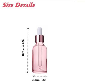 Round Oil <b>pink</b> Serum Glass 2oz 30ml 100ml Eye Rose Gold Dropper Glass <b>Bottle</b> <b>pink</b> Dropper <b>Bottle</b> for Cosmetic - Product Image 2