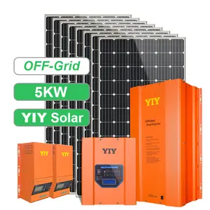 YIY netz unabhängig 5KW Solarstrom anlage Home Hybrid-Photovoltaik anlagen Off Grid 6000w Solaranlage mit Speicher batterie