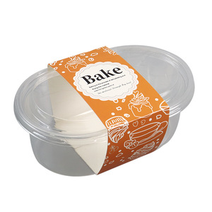 Durian cake filling bowl 500ML fruit scoop up ice cream bean curd transparent disposable plastic packaging cake box