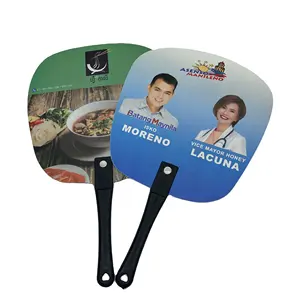 Custom made souvenir uso di promozione di plastica pp ventilatore della mano