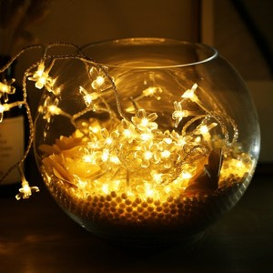 LED Tali Lampu Bunga Persik Liontin Liburan Natal Cahaya Bintang Penuh Mimpi Berkedip Lampu Dalam Ruangan - Product Image 3