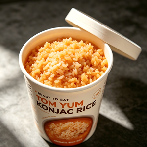 Riz sec instantané <span class=keywords><strong>de</strong></span> Konjac Shirataki saveur Tom Yum, sans cuisson, <span class=keywords><strong>halal</strong></span>, pour régime cétogène, vente en gros - Product Image 1