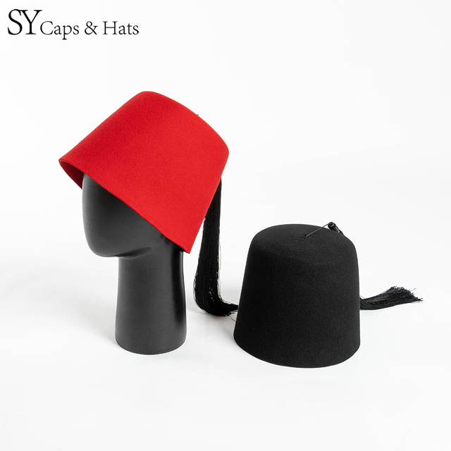 100% Australian Wool Felt Fez Cap Islamic Kufi Hat Muslim Turban Cap Prayer Cap Customization Available