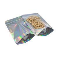 100 pièces/lot de sacs d'emballage alimentaire en plastique transparent refermables à fond plat