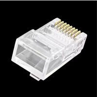 Feiboer colokan Modular CAT5 UTP Ethernet, konektor RJ45 CAT5E CAT6 8P 8C untuk Ethernet kabel RJ45 konektor CAT6
