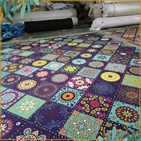 Tapis en acrylique personnalisé imprimé sur mesure avec motif floral et logo d'entreprise - Moquette commerciale pleine surface pour événements