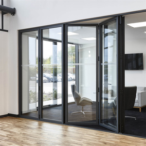 <img src='https://sc01.alicdn.com/kf/HTB1vuO0aifrK1RjSspb7634pFXaM.png'></img><span> </span>American Australian Standards Villa Balcony Outdoor Bi-fold Bifold Glass Door Sliding Folding Glass Door
