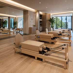 Cama de Pilates Plegable de Madera de Arce con Resortes Importados, Cuero PU Premium, Equipo Profesional para Estudio y Hogar - Product Image 6