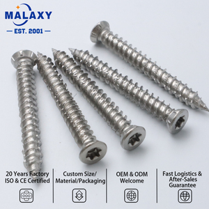 MALAXY Source Factory Clous à béton autotaraudeurs à tête cruciforme DIN 7972 en acier inoxydable pour l'ingénierie de construction - Product Image 1