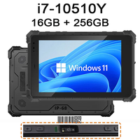 Tablette PC industrielle Wins 10 pouces i7-10510Y 16 Go + 256 Go avec lecteur de codes-barres RJ45, étanche IP68, robuste, en stock