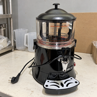 Distributeur de chocolat chaud commercial compact 5L, 400W, en acier inoxydable, machine électrique pour réchauffer les boissons, pour café, boulangerie et restaurant