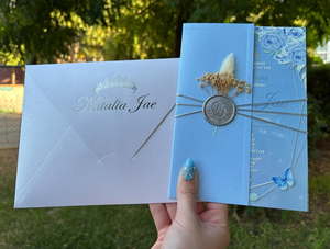 Invitaciones de Boda Acrílicas Personalizadas al por Mayor, Invitaciones Transparentes para Quinceañera, Tarjetas de Invitación con Sobres, Sancho - Product Image 3