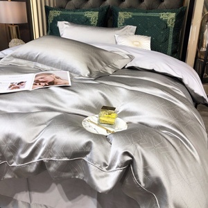 Luxueux pur coton élégant soyeux luxe Satin argent <span class=keywords><strong>Double</strong></span> drap <span class=keywords><strong>de</strong></span> lit simple <span class=keywords><strong>ensemble</strong></span> <span class=keywords><strong>de</strong></span> literie - Product Image 3
