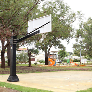 แป้นบาสเก็ตบอลอลูมิเนียมแบบติดตั้งในพื้น ความสูงคงที่ คุณภาพสูง ทนทาน ขนาด 72 นิ้ว สำหรับส่งออก - Product Image 3