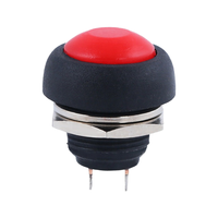 Interrupteur à bouton-poussoir momentané étanche entièrement éclairé PBS-33B 2 broches mini 12 mm 12 V 3 A 250 V 1NO, réinitialisation non verrouillable