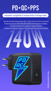   เครื่องชาร์จ USB C กำลังไฟ 140W พร้อมอะแดปเตอร์ชาร์จเร็วแบบถอดสายได้สำหรับสำนักงาน - Product Image 5