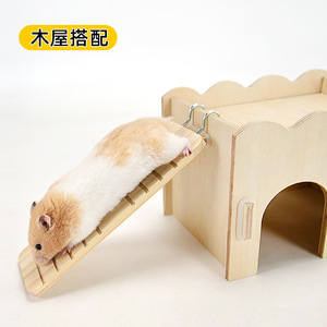 Wooden Hamster Climbing <b>Ladder</b> Exercise Toy Solid Wood <b>Platforms</b> For Small Pets Pet Supplies - Product Image 2