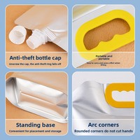 Pochette Doypack en aluminium à bec verseur pour portionnement de liquides, emballage à emporter pour soupes, lait de soja, boissons, sauces, avec poignée
