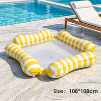 Matelas flottant gonflable portable personnalisé en PVC, hamac flottant, coussin d'eau, lit de piscine pour l'été