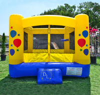 Châteaux sautants d'air de maison de rebond gonflable jaune d'abeille occupée commerciale et mini moonwalk gonflable de videur