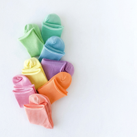 Chaussettes personnalisées avec logo, colorées, respirantes, transparentes, en coton et élasthanne, pour enfants et filles, usage quotidien, automne