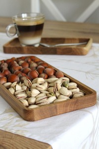 Juego de 3 platos rectangulares de madera natural para servir cocina, comedor y tableros de exhibición, exhibición de arte de pared - Product Image 3