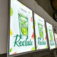 Boîte à lumière LED 60x120cm ultra-mince à haute luminosité avec cadre en aluminium à clipser, affichage publicitaire rétroéclairé, boîte à lumière LED murale