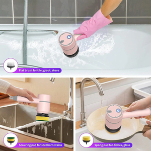 Spin Scrubber Brush Cordless for Cleaning Bathroom Kitchen Shower <b>Tile</b>,Rechargeable Cleaning 3 Adjustable Speeds - Product Image 5