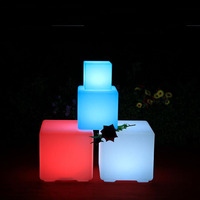 Tabouret de cube lumineux à LED, cube lumineux à LED