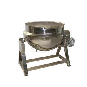 Food Cooking Tilting <b>Pot</b> Electric Steam Gas Heated Jacketed Kettle With Mixer - Product Image 4