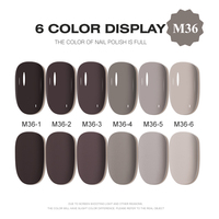 AILANUO Échantillons Gratuits Kit de Vernis à Ongles Gel UV Néon 6 Couleurs Personnalisable OEM Créez Votre Propre LOGO Bouteille de Vernis Gel 15ml