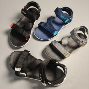 Sandalias de <span class=keywords><strong>Hombre</strong></span> Modernas y Elegantes, Minimalistas, con Bloques de Color, Ajustables, con Doble Correa y Velcro, Suela Antideslizante y Abrebotellas - Product Image 5