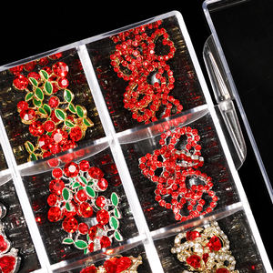 24 Rejillas Día <span class=keywords><strong>de</strong></span> <span class=keywords><strong>San</strong></span> <span class=keywords><strong>Valentín</strong></span> Decoraciones <span class=keywords><strong>de</strong></span> <span class=keywords><strong>uñas</strong></span> Corazón <span class=keywords><strong>de</strong></span> cereza Diseños <span class=keywords><strong>de</strong></span> <span class=keywords><strong>uñas</strong></span> Accesorios <span class=keywords><strong>de</strong></span> <span class=keywords><strong>uñas</strong></span> <span class=keywords><strong>de</strong></span> metal rojo para dama - Product Image 4