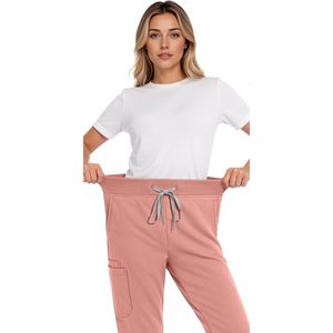 Pantalones Médicos para Mujer, Corte Jogger, Cintura Alta, Elásticos, Mezcla de Algodón, Uniformes de Hospital - Product Image 5